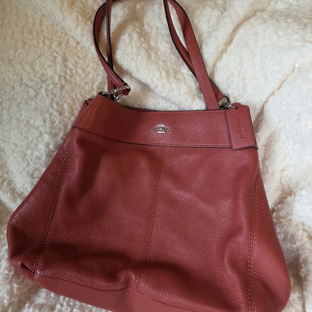 Coach Cherry Red Leather Shoulder Bag